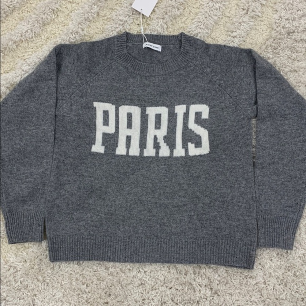Anine Bing Knitted Grey Paris Sweater Women’s Size Large